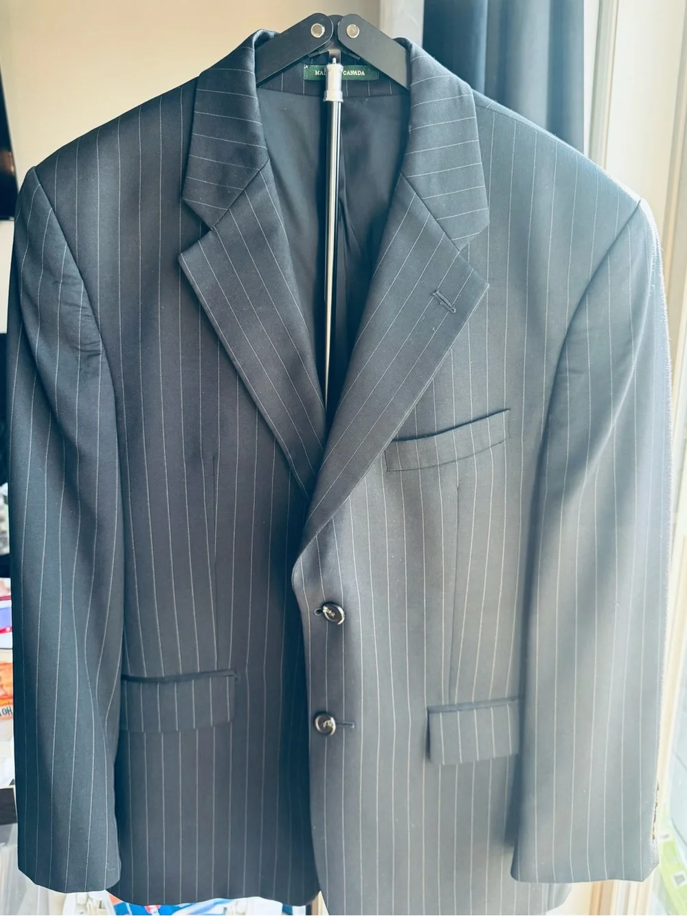 Lauren Ralph Lauren Men’s Gray Pinstriped Wool Blazer size 40s